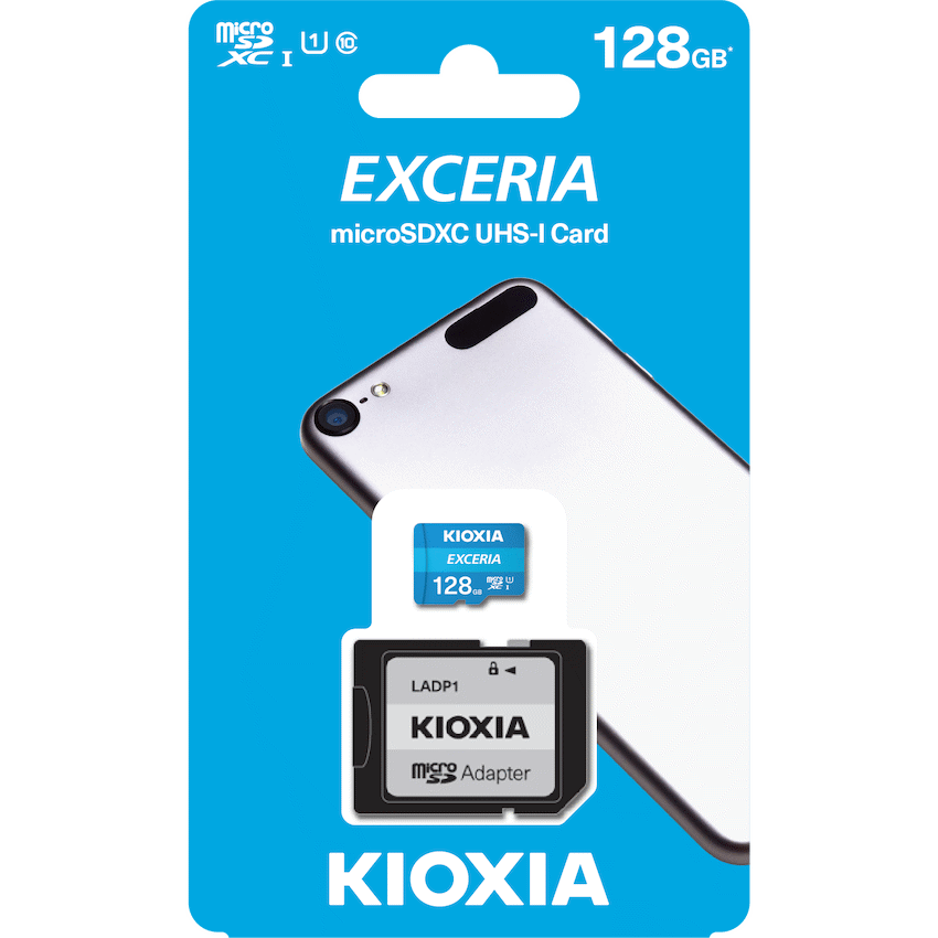 Kioxia 128gb Micro SDHC - UHS-1 Read 100mb/s CL10
