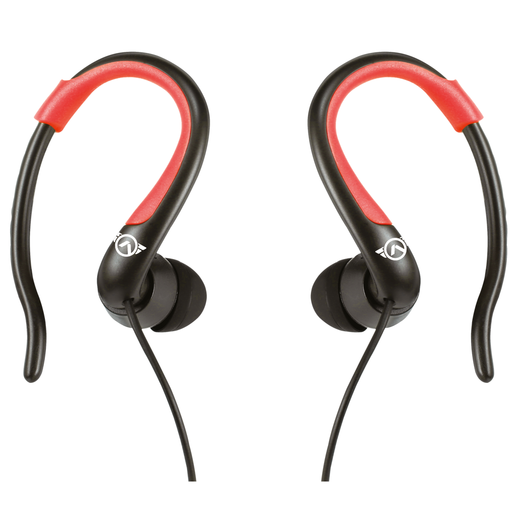 Amplify Sport Rapid series earbuds with pouch - Black/Red