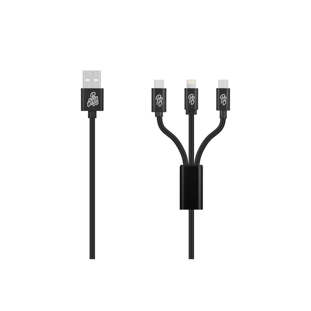 Pro Bass on the Go 3-in-1 Charging Cable