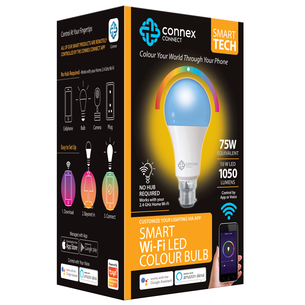 Smart WiFi Bulb 10W LED RGB White Bayonet