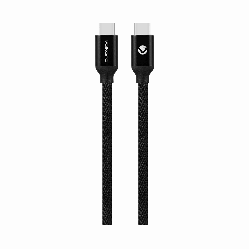 Volkano Weave Series Type-C to Type-C Cable 3m 60w - Black