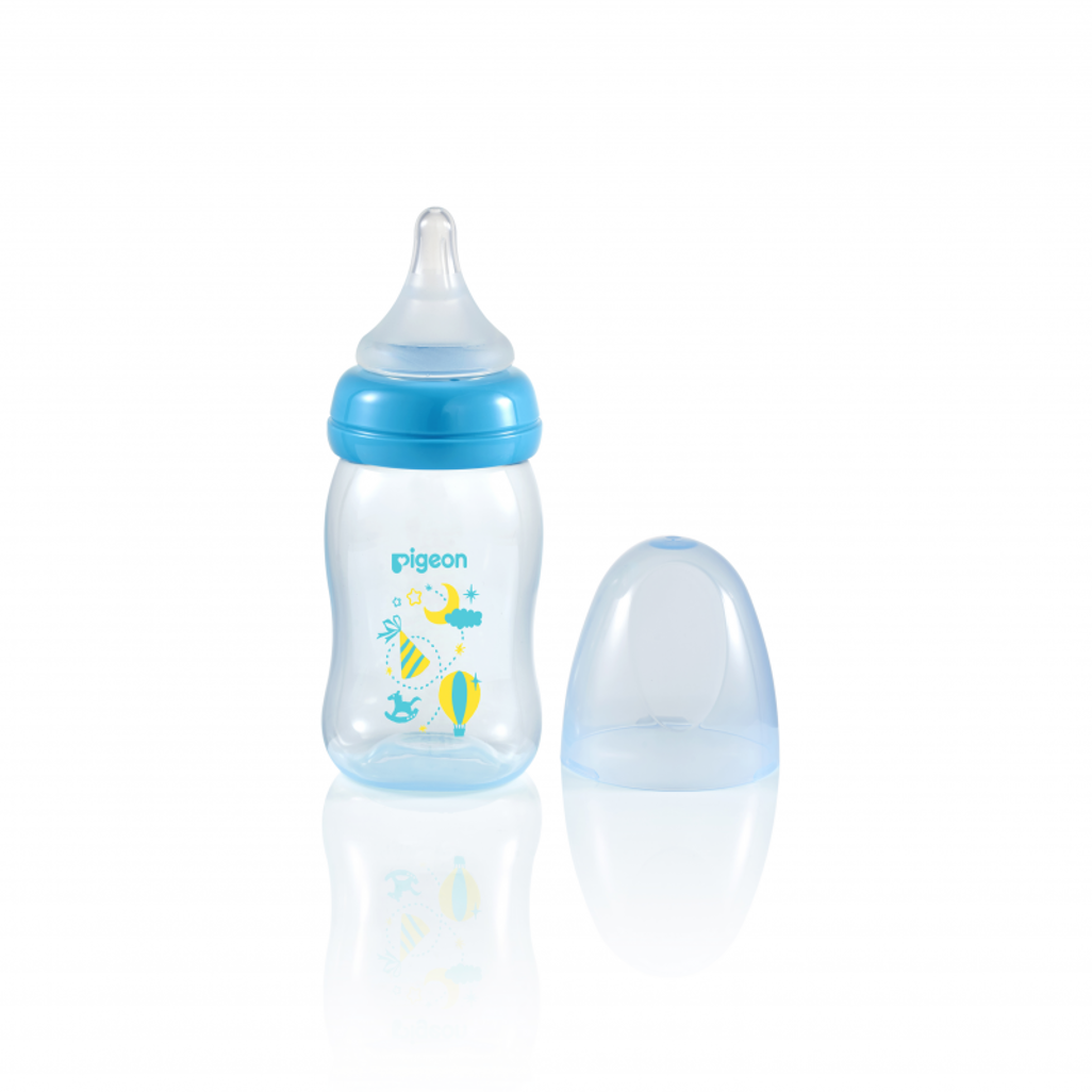 Pigeon Peristaltic Plus PP Bottle 160ml (SS Hole) - Blue