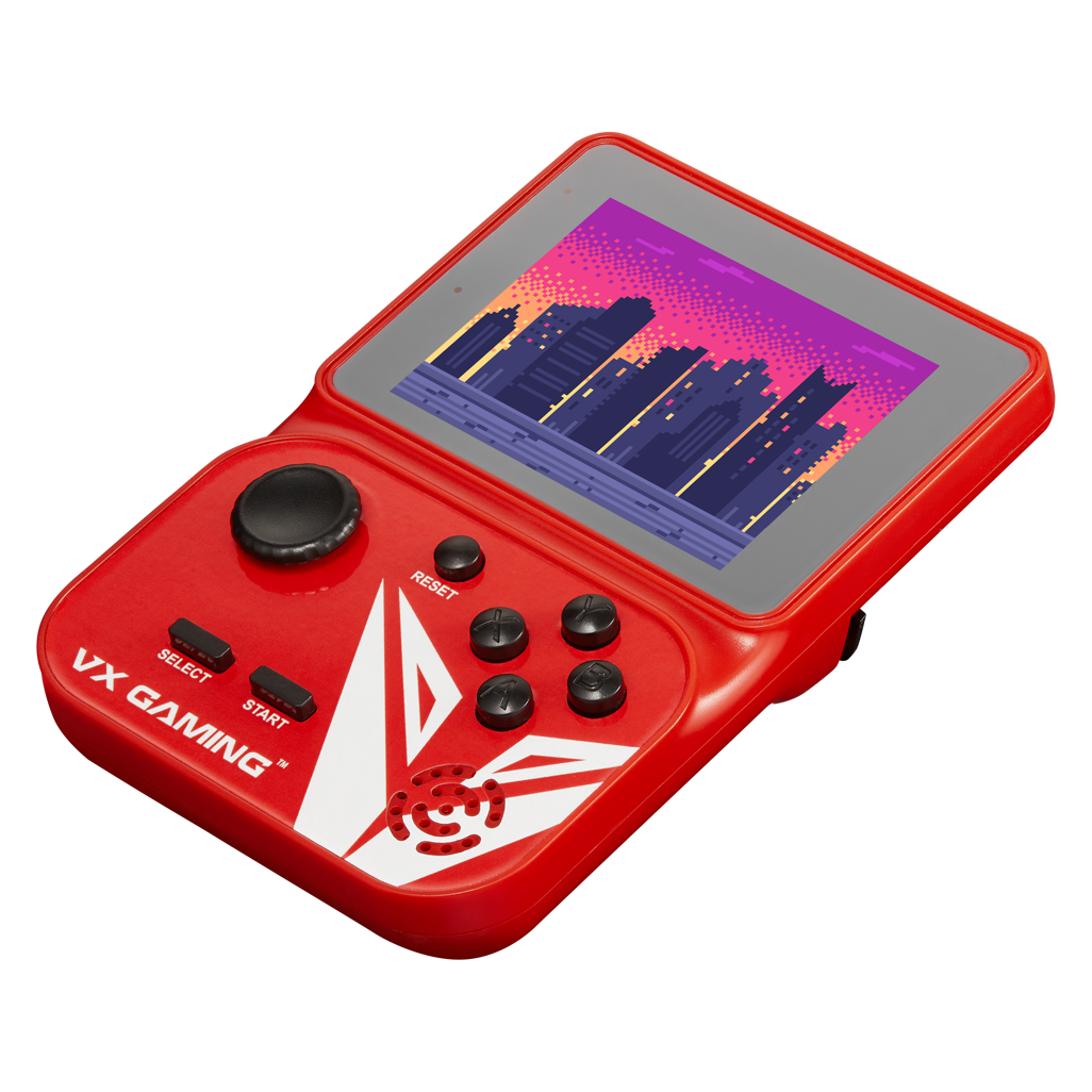 VX Gaming Nostalgia Series Handheld Retro Game Station with 4gb Micro SD - Red