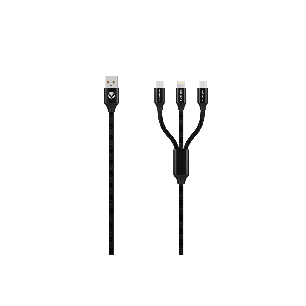 Volkano On-the-Go 3-in-1 Braided Cable