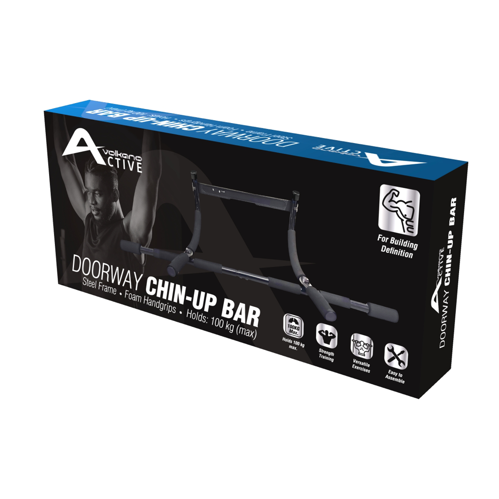 Volkano Active Doorway Chin-Up Bar - Black