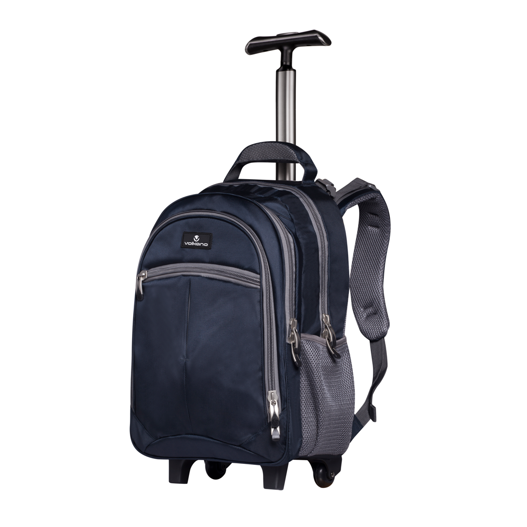 Volkano Orthopaedic Trolley Backpack 35l - Navy/Grey