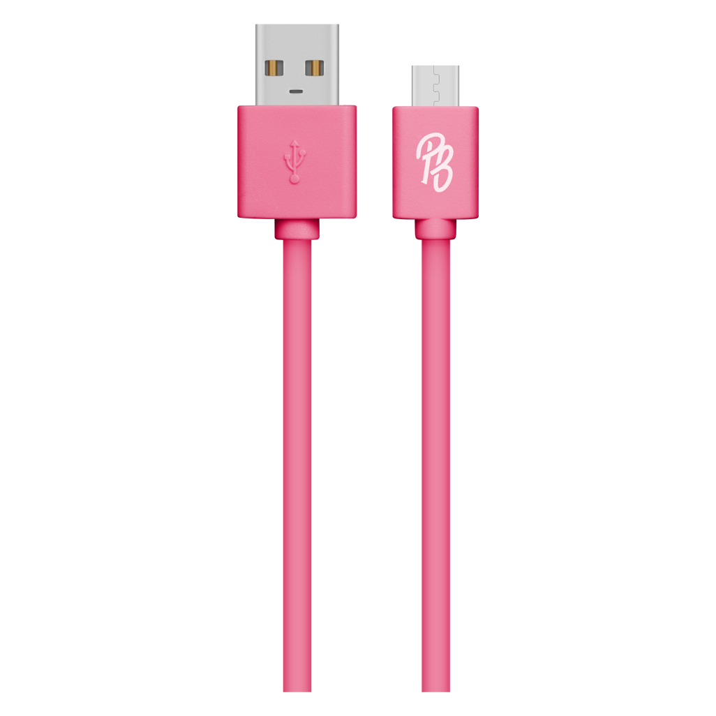 Pro Bass Power Series Boxed Round Micro USB Cable - Pink