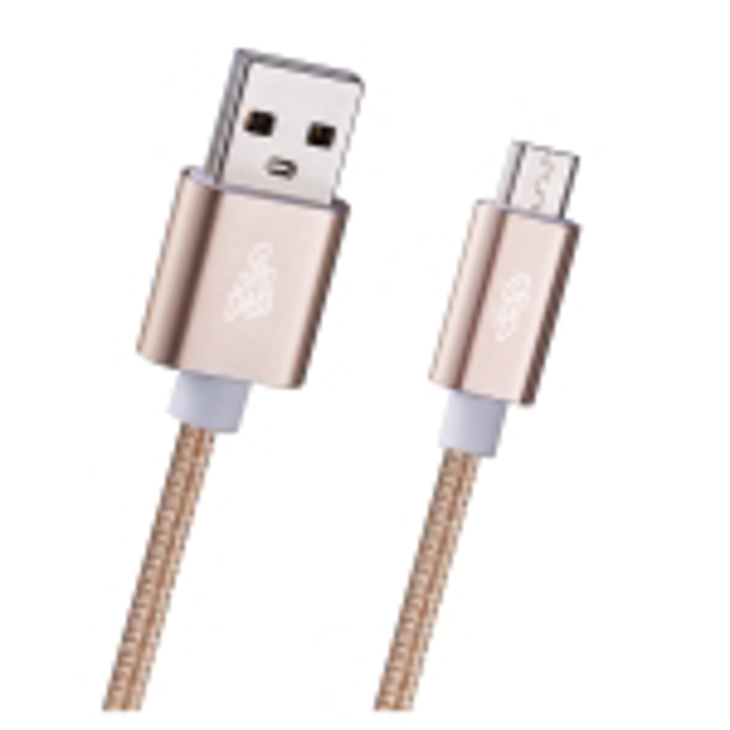 Pro Bass Braided Series Micro USB Cable 1.2m - Gold