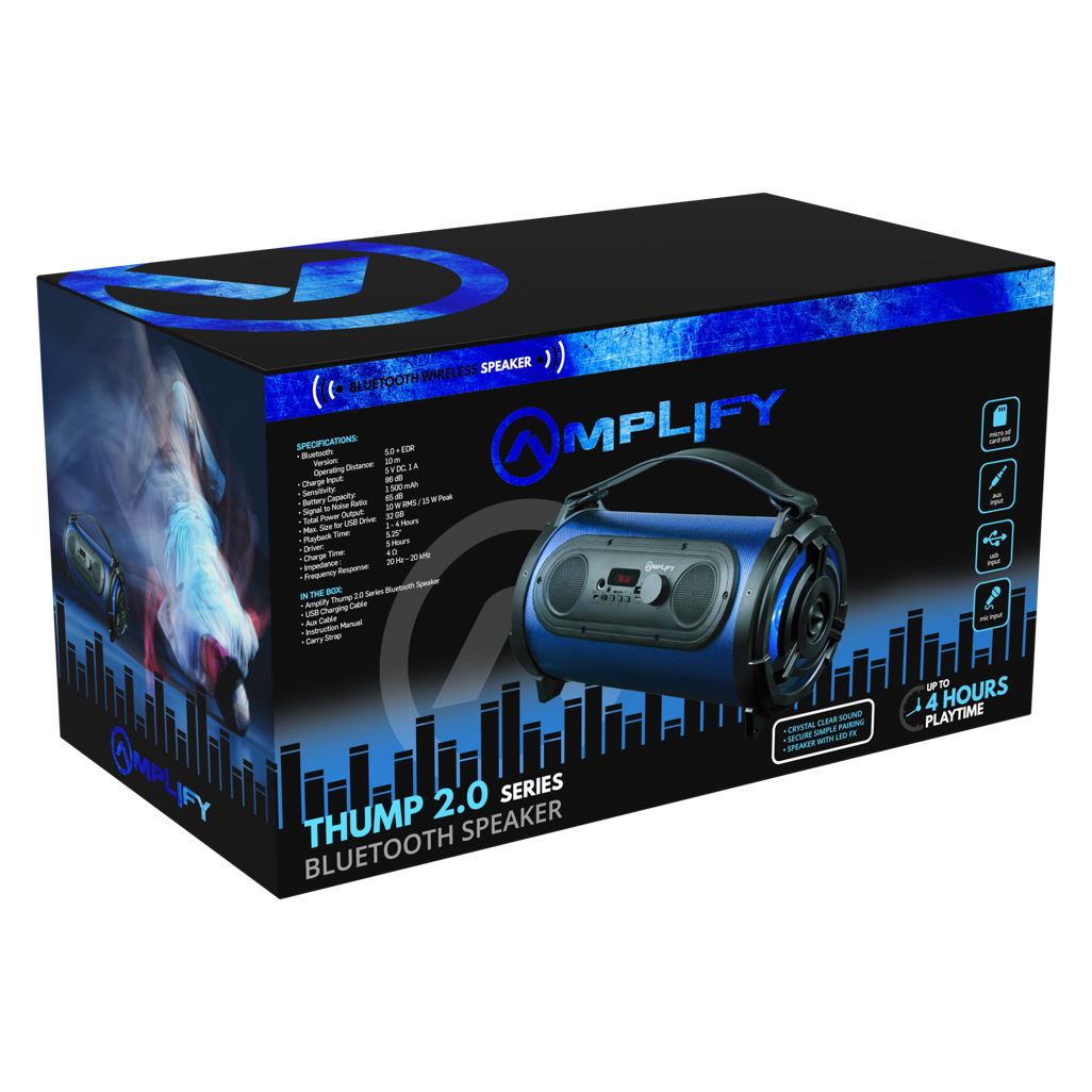 PEP Amplify Thump 2.0 series Bluetooth Speaker - Blue