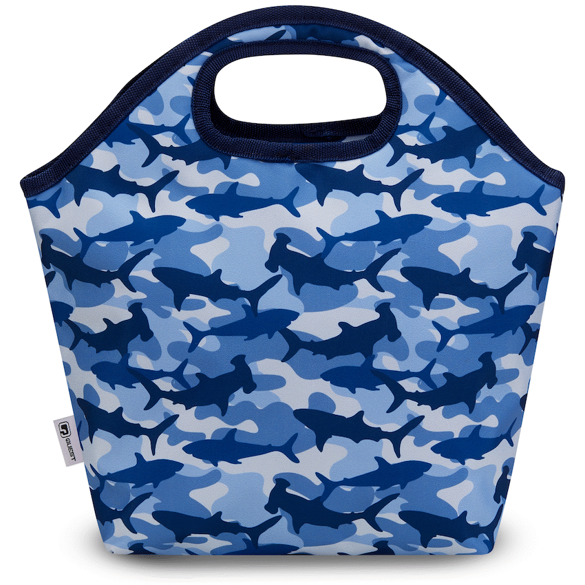 Quest Shark Cammo Lunch Bag Blue