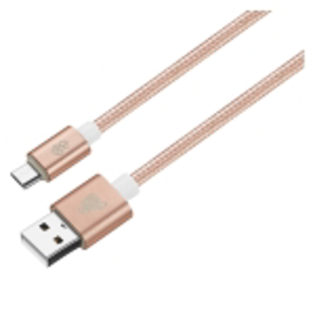 Pro Bass Braided Series Micro USB Cable - Pastel Pink 1.5m