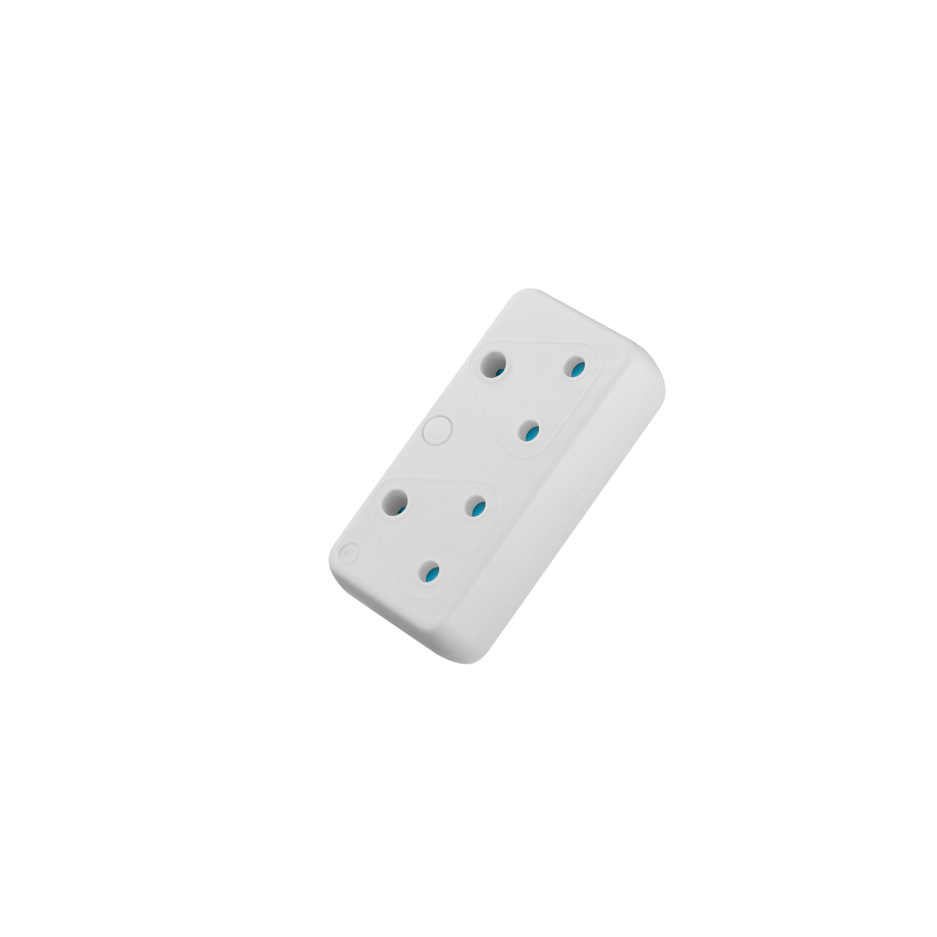 SWITCHED  2 Way Adaptor - White