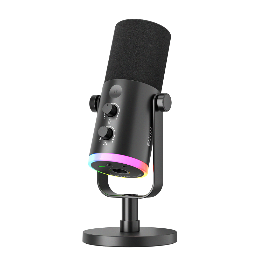 Fifine AM8 NEO RGB Dual Port Microphone with Stand