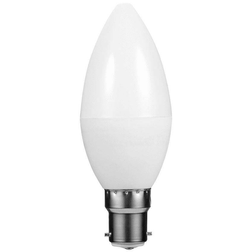 SWITCHED 5W Candle LED Light Bulb B22 - Warm White