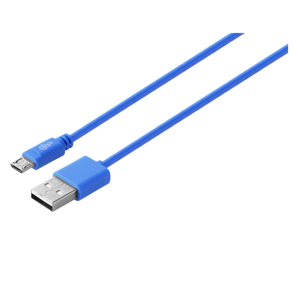 Pro Bass Power Series Boxed Round Micro USB Cable - Blue