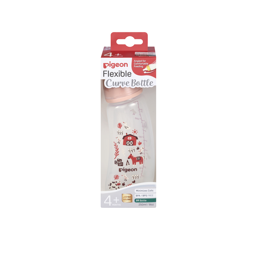 PIGEON FLEXIBLE CURVE BOTTLE 250ML - FARM