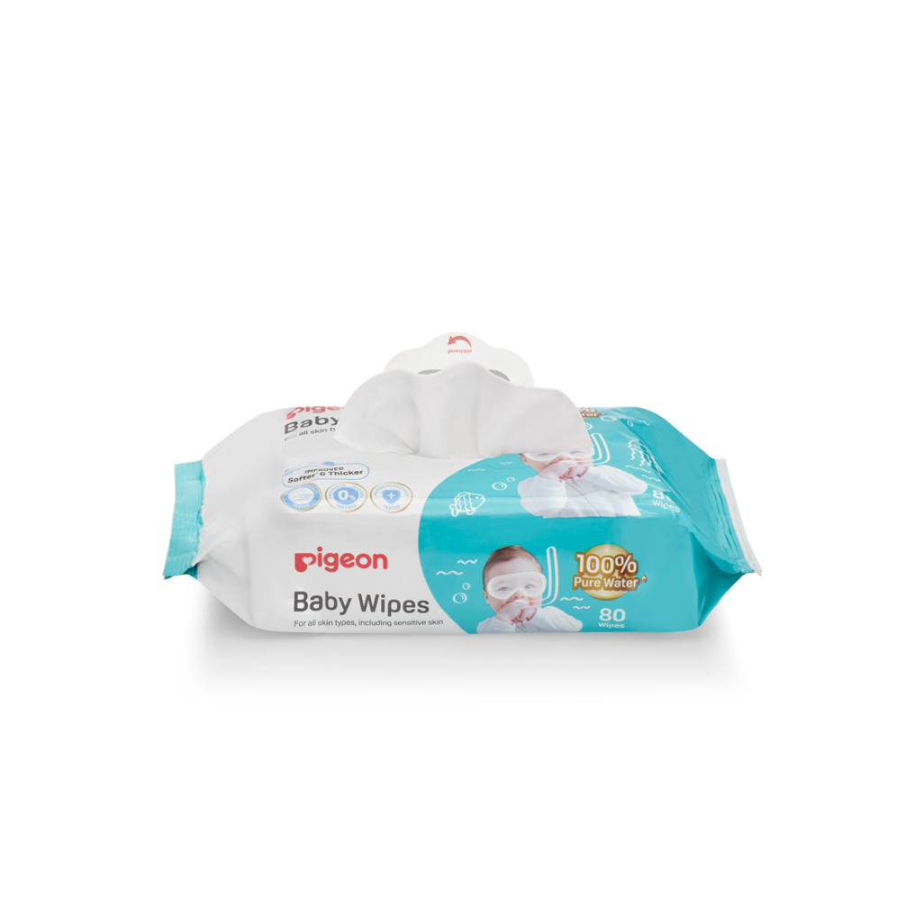 Pigeon - Baby Wipes 80s 100% Water Refill Pack