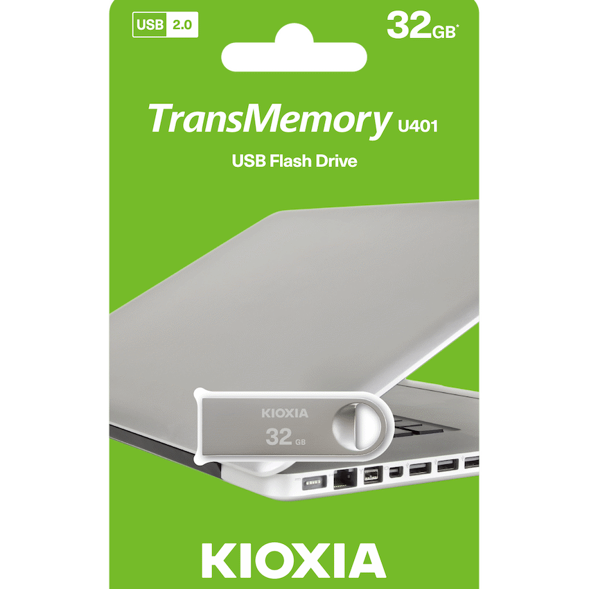 Kioxia - U401-32GB USB 2.0 - Slim Metal Design