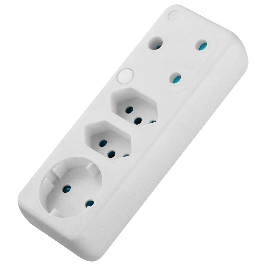SWITCHED 4 Way Schuko Adaptor