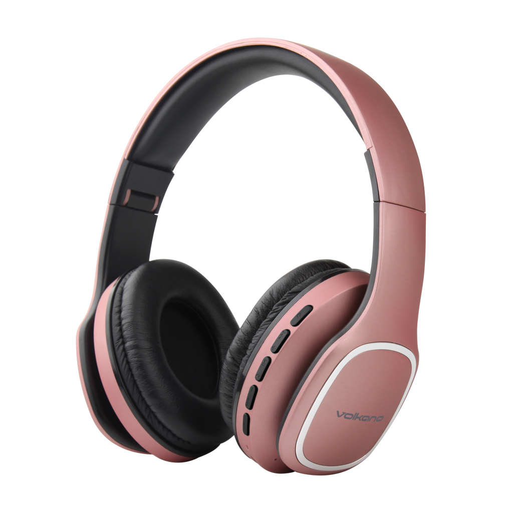 Volkano Phonic Series Bluetooth Full-Size Headphones - Rose Gold