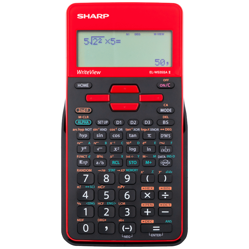 Sharp EL-W535SAII Red Scientific Calculator