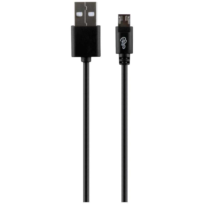 Pro Bass Power Series Boxed Round Micro USB Cable - Black