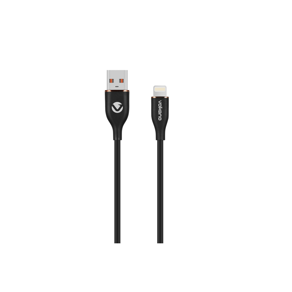 Volkano Flexi Series USB to MFI Lightning 2.5m 27w - Black