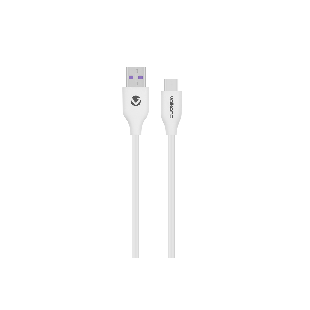 Volkano Flexi Series USB to Type-C 1.5M 30W- White