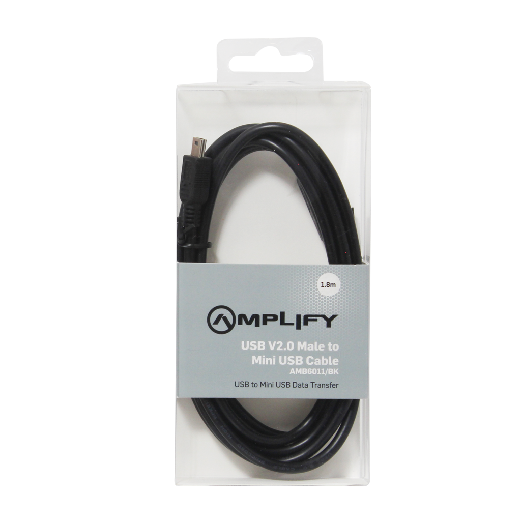 Amplify Cable - USB 2.0AM to Mini USB 1.8m