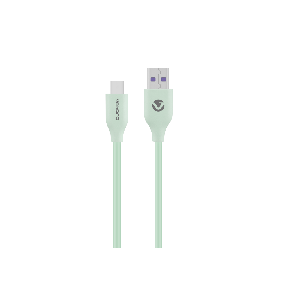 Volkano Flexi Series USB to Type-C 1.5M 30W- Green
