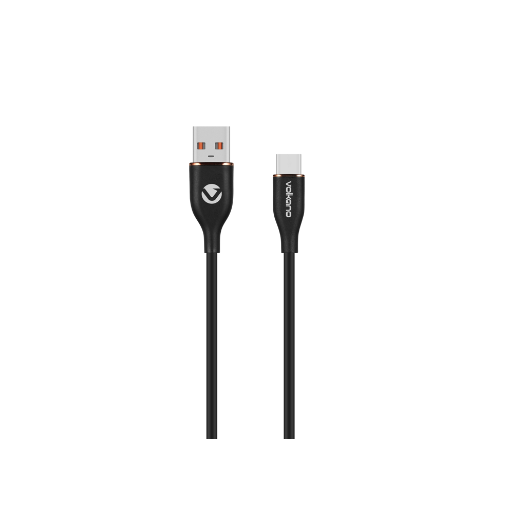 Volkano Flexi Series USB to Type-C 2.5M 30W- Black