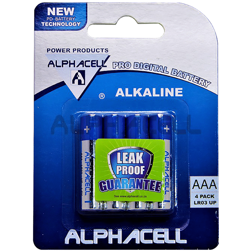 Alphacell Alkaline Pro Digital - AAA 4 Pc Carded