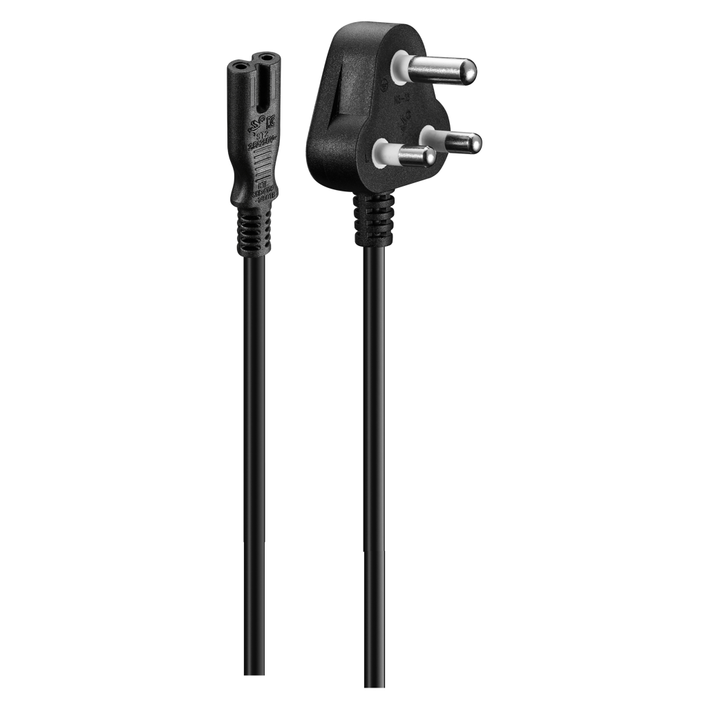 Volkano Presto series Power Cable Figure 8  to SA 3pin 1.8m 2.5A - black