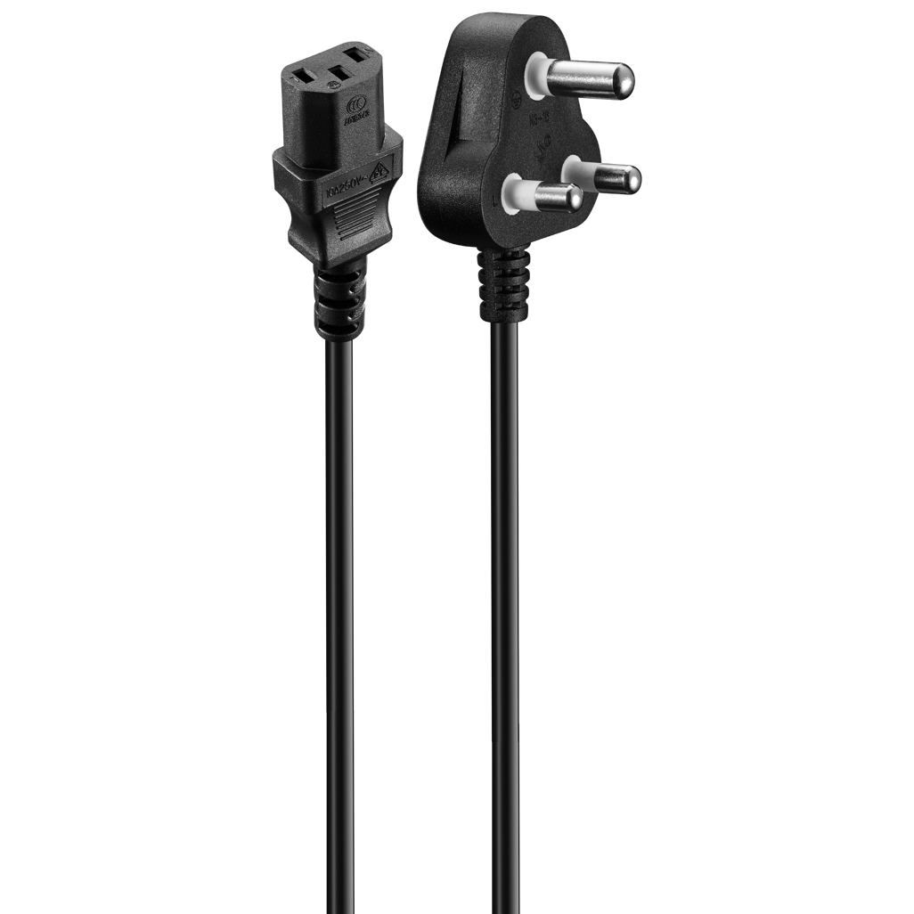 Volkano Presto Series Power Cable 3-Pin IEC to Type-M 1.8m 10a - Black