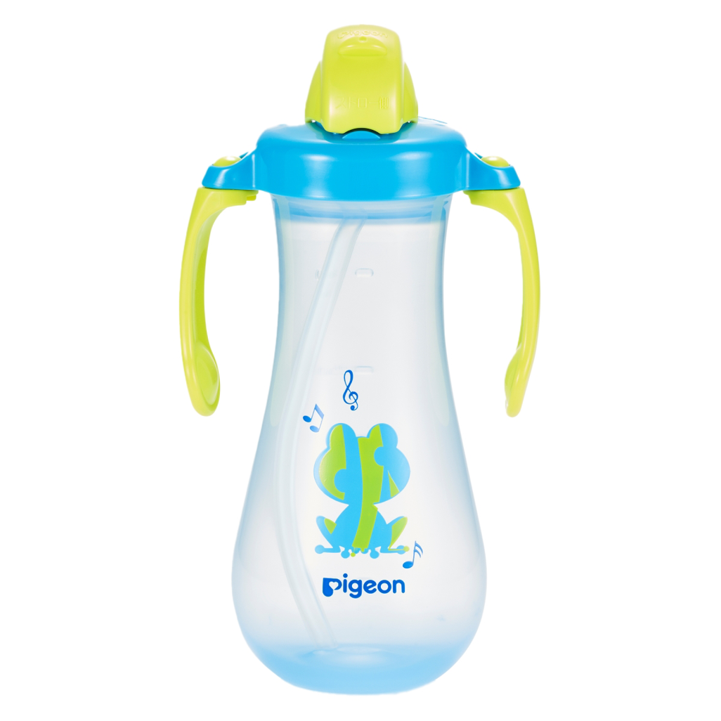 Pigeon Tall Straw Bottle - Blue
