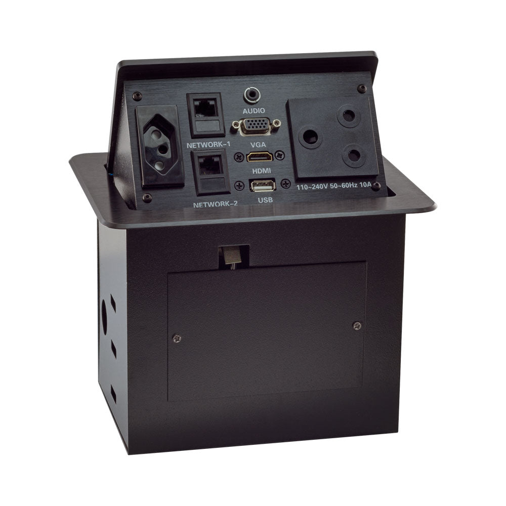 MULTI SUNKEN DESKTOP SOCKET BOX WITH NEW SLIMLINE SA POWER