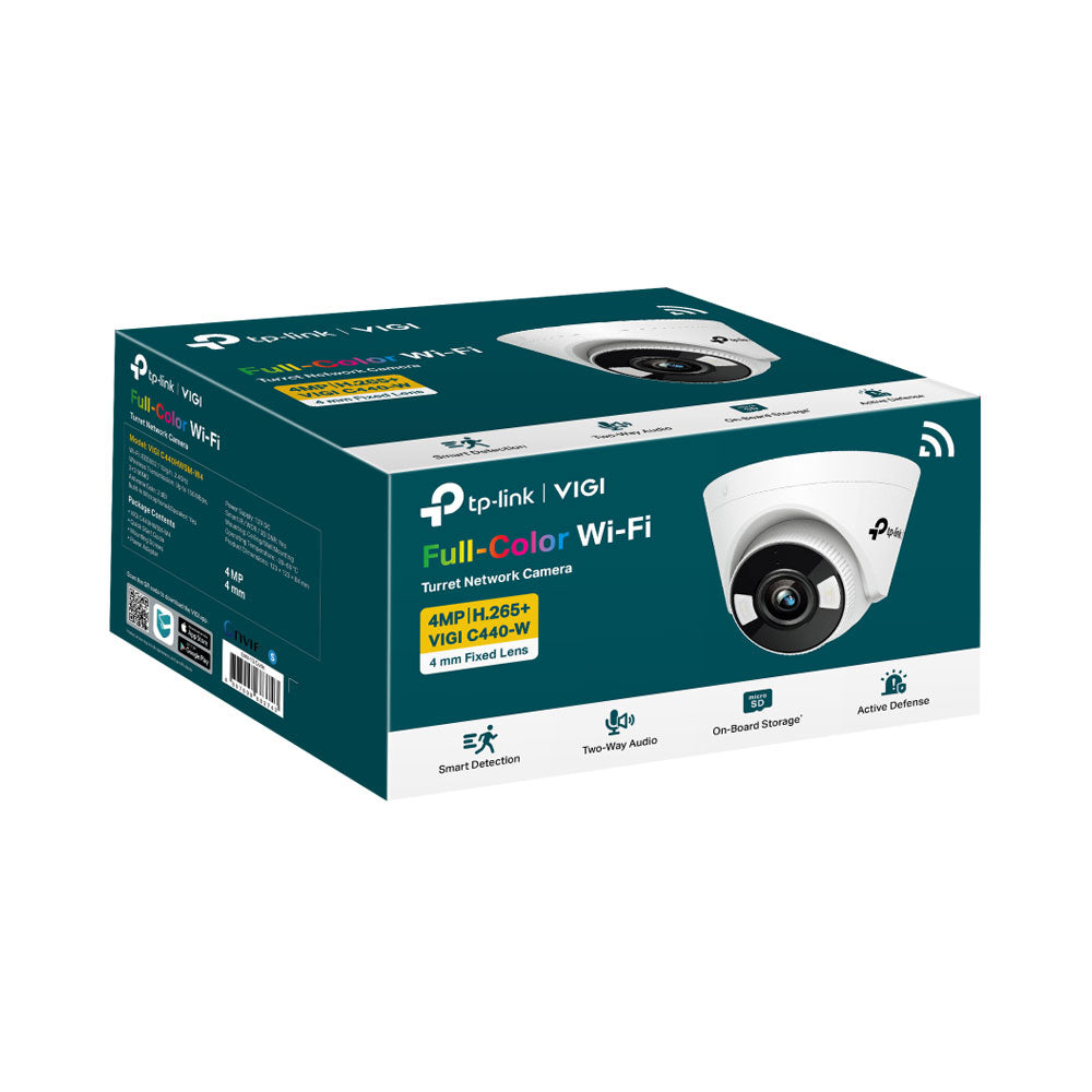 TP-LINK VIGI C440-W | 4MP FULL-COLOUR WI-FI TURRET NETWORK CAMERA