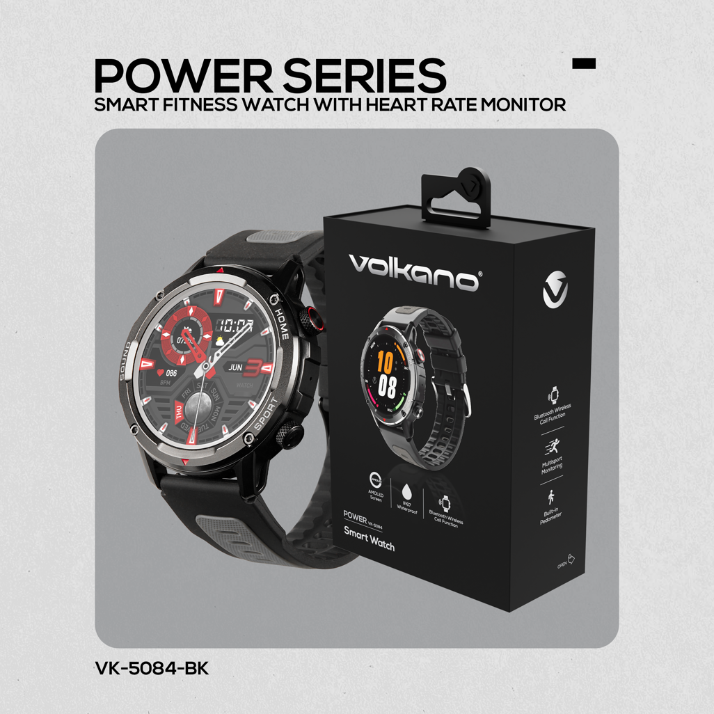 Volkano Power Series Smart Watch - Black