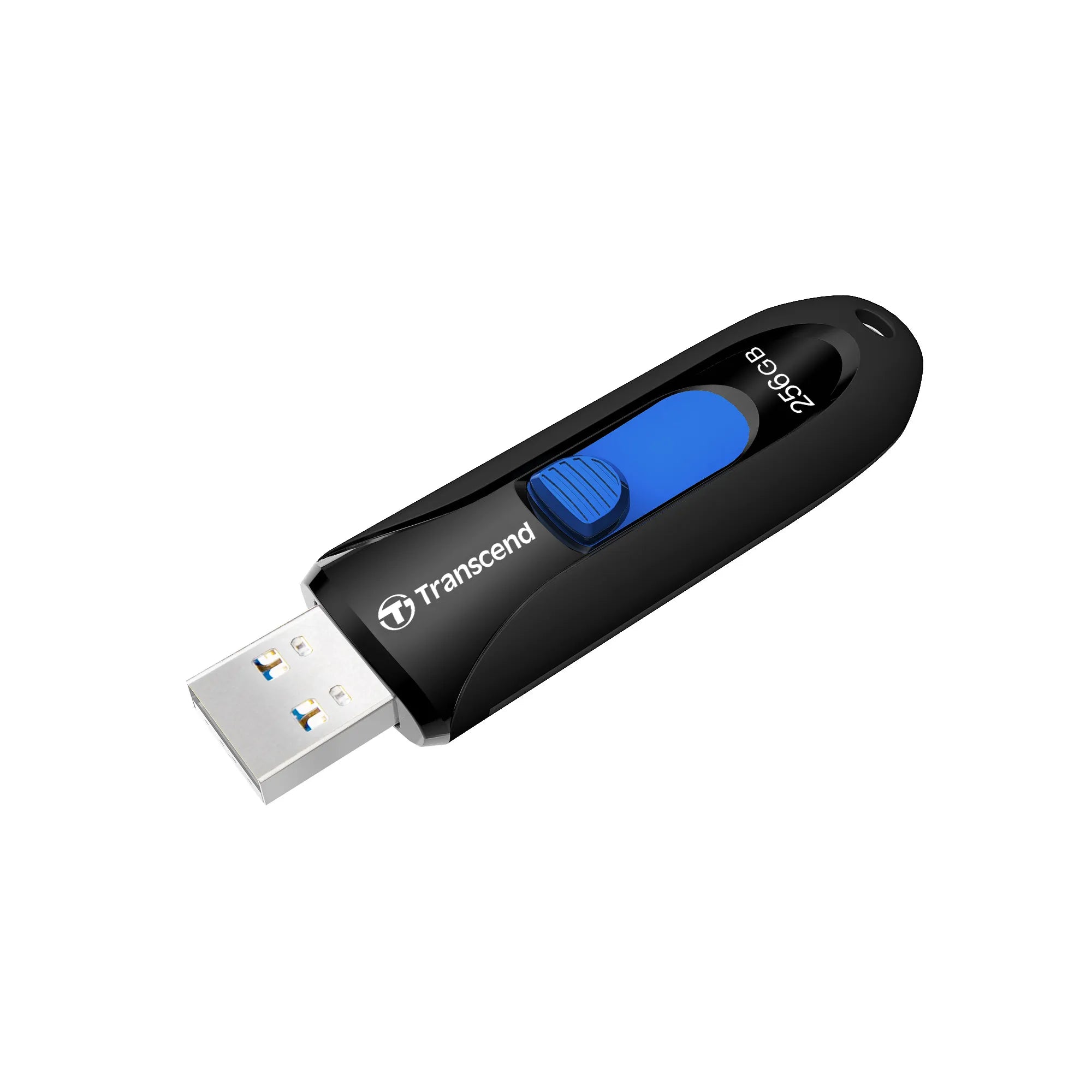 TRANSCEND 32GB JF790 USB3.1 GEN 1 CAPLESS FLASH DRIVE - BLACK AND BLUE - image 2