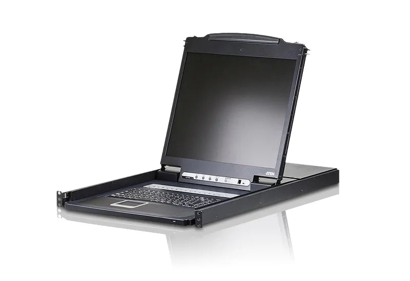 16P PS/2 USB VGA 19'' LCD KVM Switch W/(USA KB/SPKB)/W/(US/EU) CORD ATEN - image 2