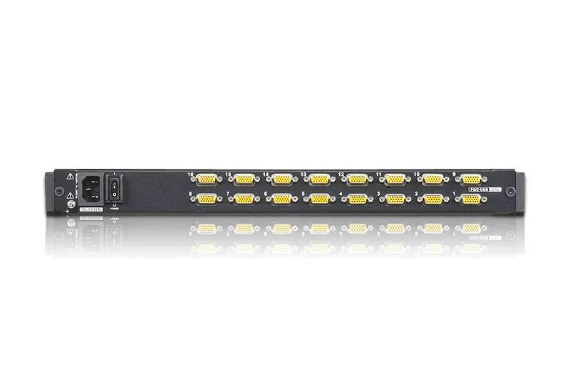 16P PS/2 USB VGA 19'' LCD KVM Switch W/(USA KB/SPKB)/W/(US/EU) CORD ATEN