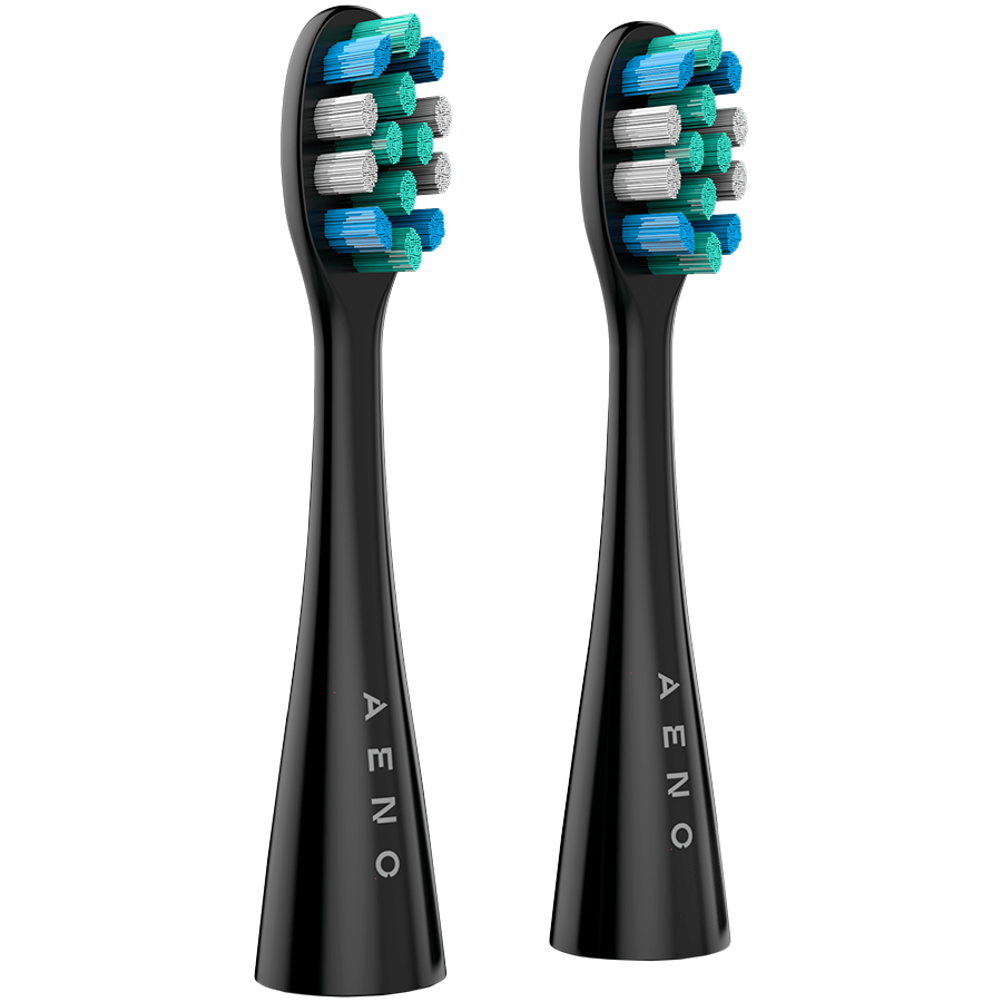 AENO Replacement Toothbrush Heads for DB1S/DB2S, Black, 2 pcs