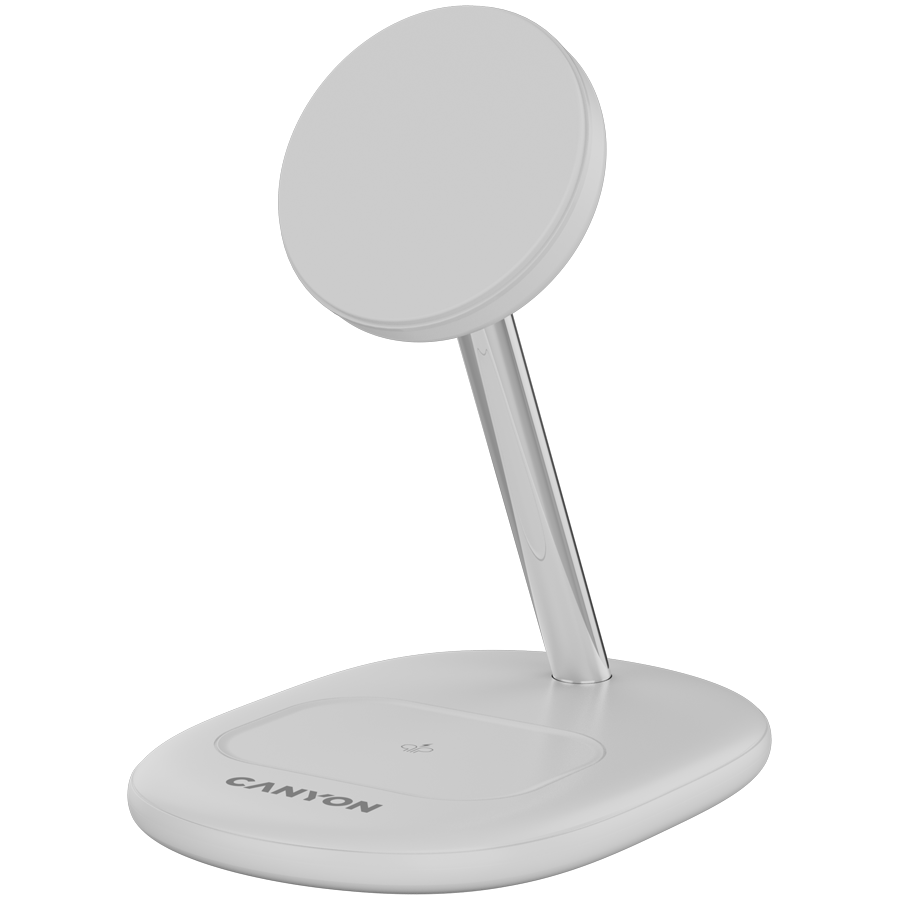 CANYON wireless charger WCS-205 15W Qi2 2in1 w/o adapter White