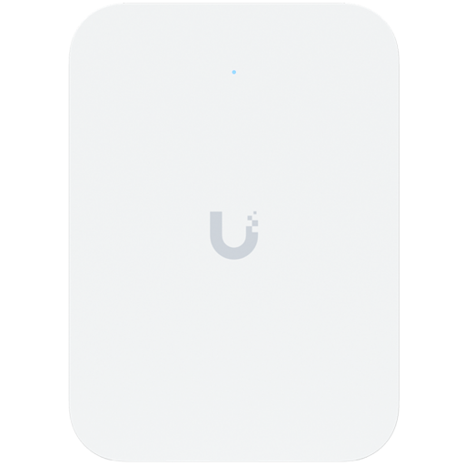 Ubiquiti UniFi U70IW Wall mounted WiFi 7 AP with 4 spatial streams and an integreated 2.5GbE PoE switch desined for hospitality enviorments