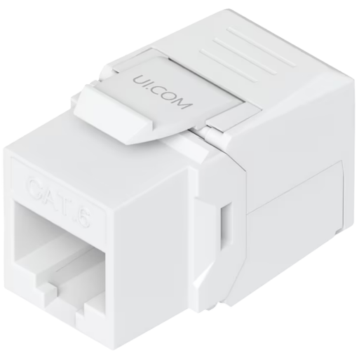 Ubiquiti UniFi UACC-Keystone-Jack-C6 keystone for terminating a Cat6 Ethernet jack without the use of a punch-down or crimping too, (12) Keystone Jacks per pack