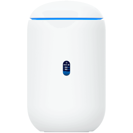 Ubiquiti UniFi UDR7 Dream Router 7 Desktop 10G Cloud Gateway with integrated WiFi 7, PoE switch, microSD storage, and full UniFi application support, 10G SFP+ and (1) 2.5 GbE RJ45 WAN port, 64 GB microSD