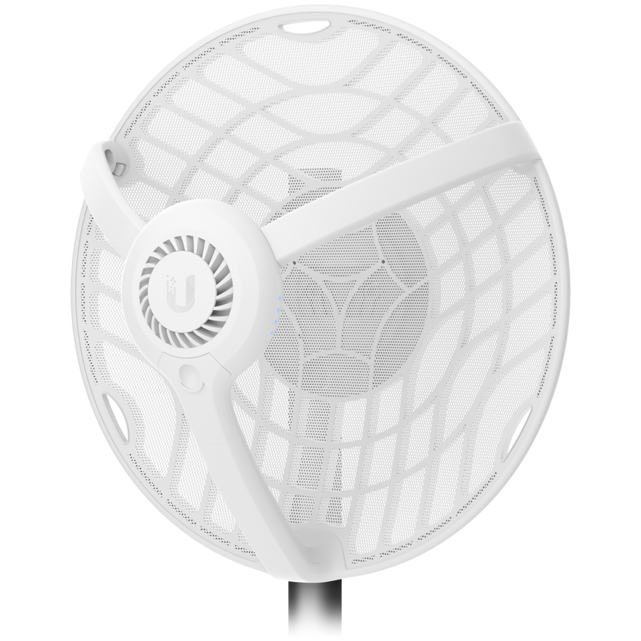 Ubiquiti AF60 LR is a 60GHz radio designed for high-throughput connectivity over an extended range. The airFiber 60 LR features the integrated high-gain dish antenna for high speed, long-range performance Point-to-Point (PtP) links 12+ km