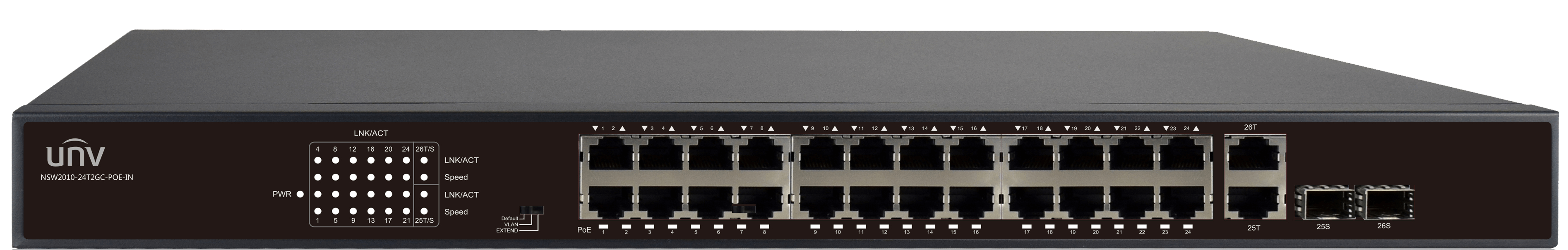 Uniview 24 Port 10/100 PoE Ethernet Switch | NSW2020-24T2GC-POE-IN - image 2