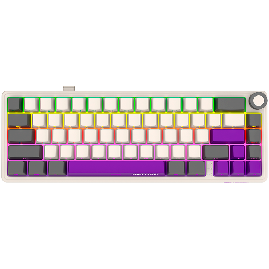 LORGAR KBP70MW, Wireless 65% Mechanical Gaming Keyboard Pro, Beige, EN layout