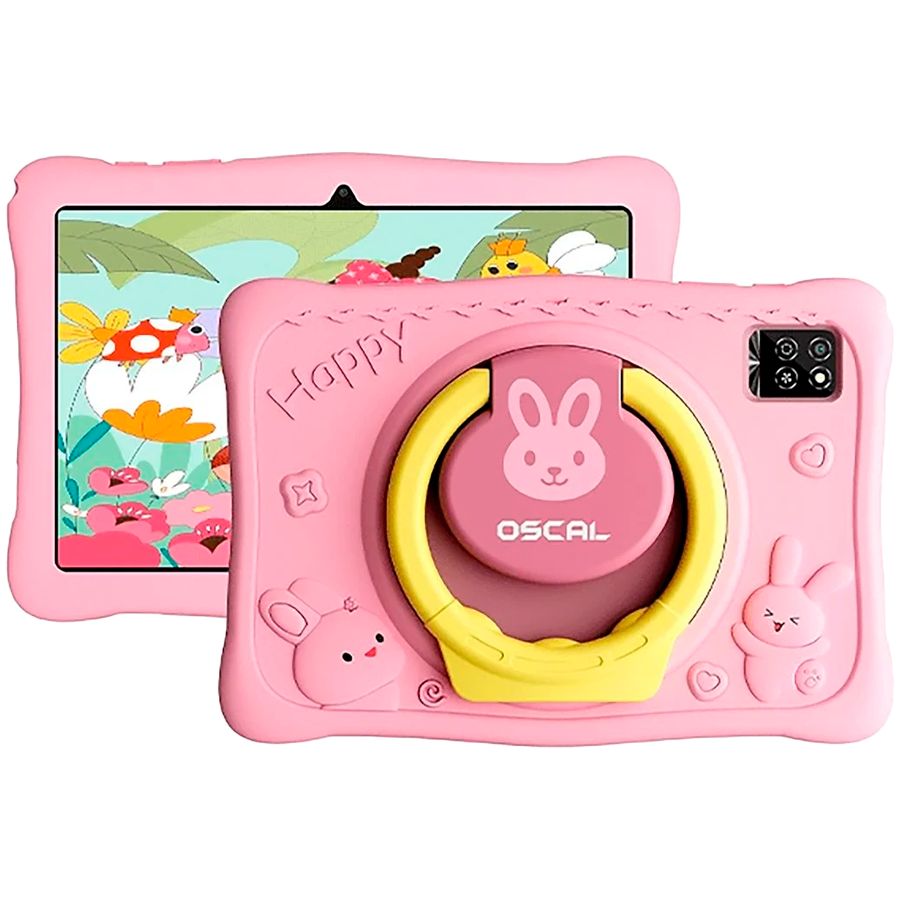 OSCAL KIDO 2 WiFi 10.1-inch HD IPS 800x1280 Quad-core T310 up to 2.0 GHz RAM 4GB ROM 64GB Cam Rear 8MP Front 5MP WiFi5 BT 5.0 Battery 6600mAh Android 16 Bunny Pink